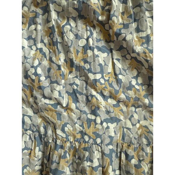 Mirth Vienna Silk Blend Belted Ruffled Floral Print Maxi Dress Green Size XS - Picture 12 of 13